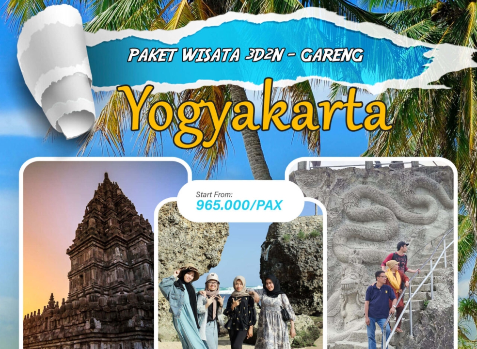 Paket Wisata 3 Hari 2 Malam Yogyakarta - GARENG